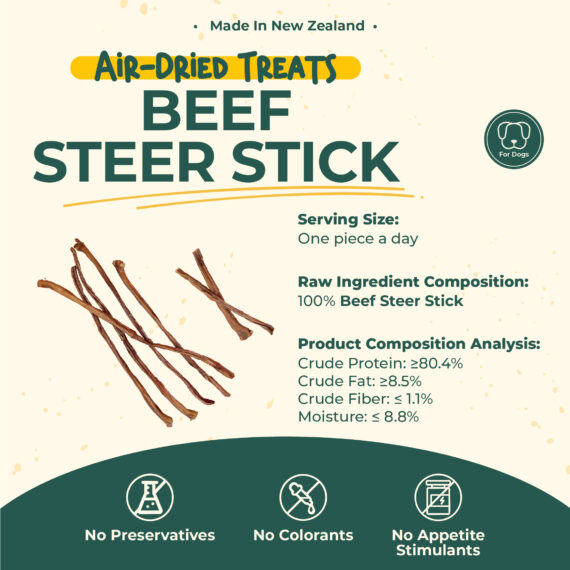 aTwoValley Beef Steer Stick | From New Zealand | 20g [Chewbarka] - Image 3